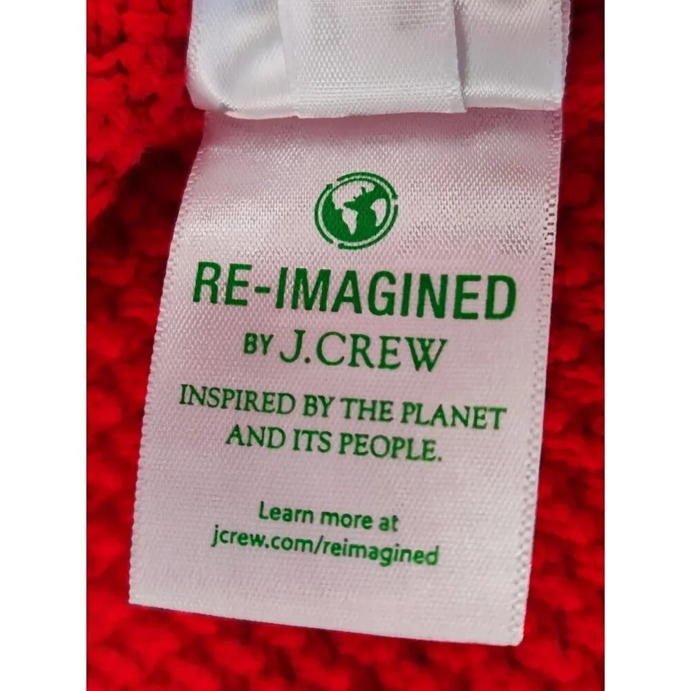 J. Crew Women’s Size XS Cable Knit Sweater Red Crew Neck Pullover Casual
